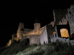 SX28108 Rampart up to La Cite, Carcassonne at night.jpg